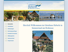 Tablet Screenshot of gaestehaus-heberle.de